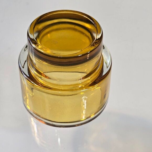 Ikea Thick Amber Glass Tea Light Candle Holder Single - Picture 7 of 8